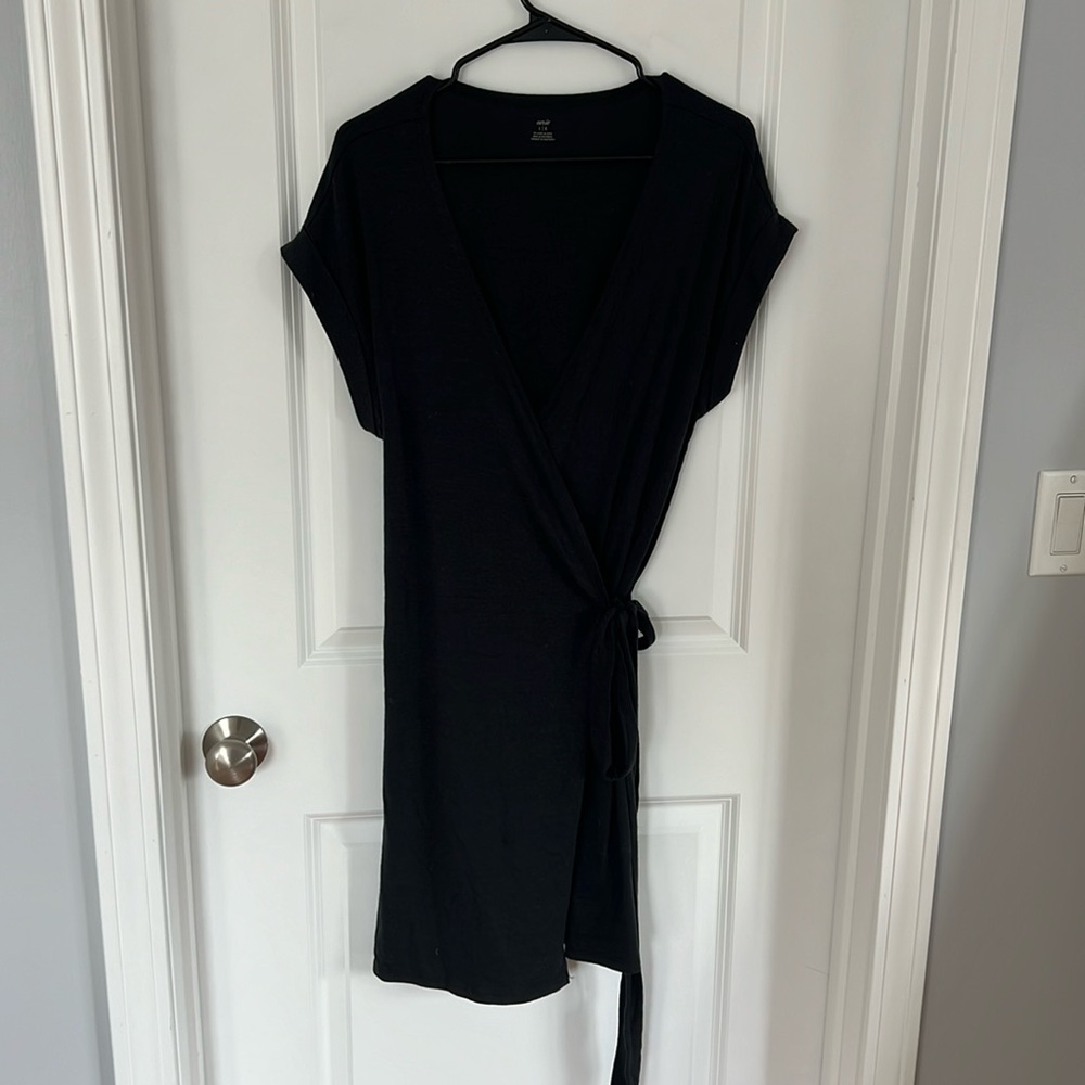 Black wrap dress